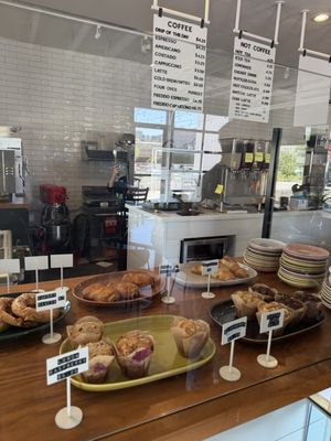 Pastry case at 6:30am. First pick goes to the early crowd.